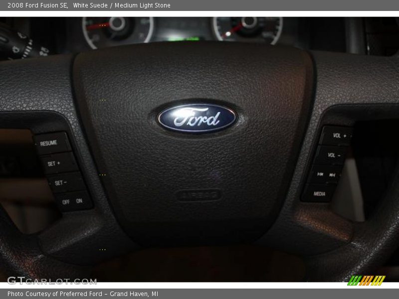 White Suede / Medium Light Stone 2008 Ford Fusion SE