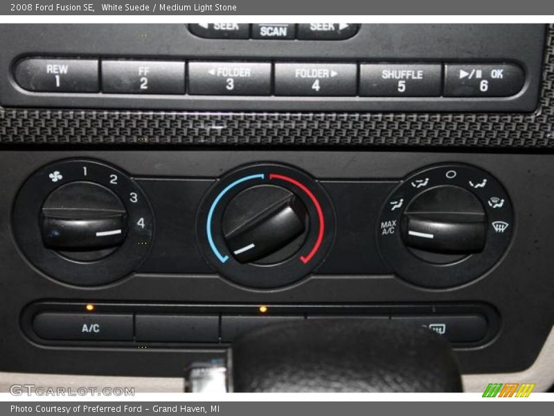 White Suede / Medium Light Stone 2008 Ford Fusion SE