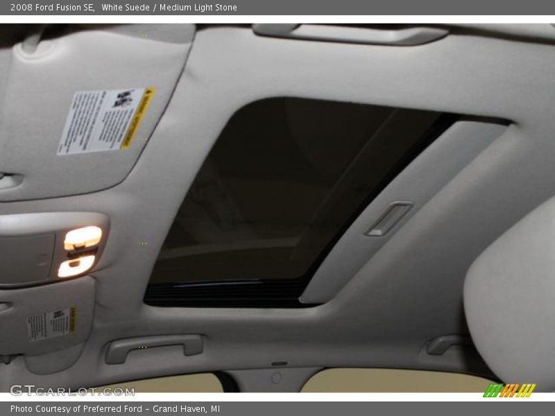 White Suede / Medium Light Stone 2008 Ford Fusion SE