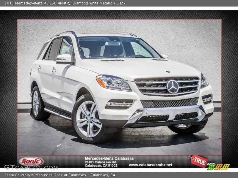 Diamond White Metallic / Black 2013 Mercedes-Benz ML 350 4Matic