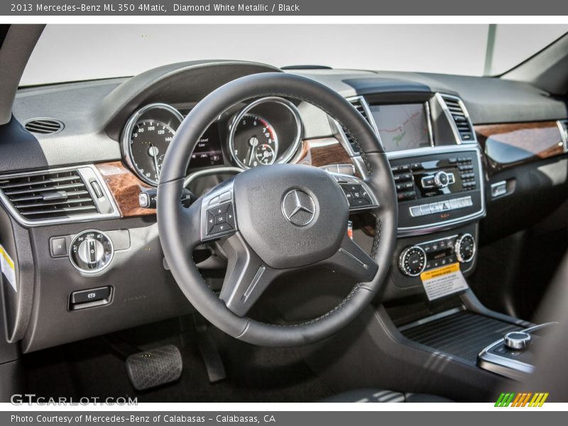 Diamond White Metallic / Black 2013 Mercedes-Benz ML 350 4Matic