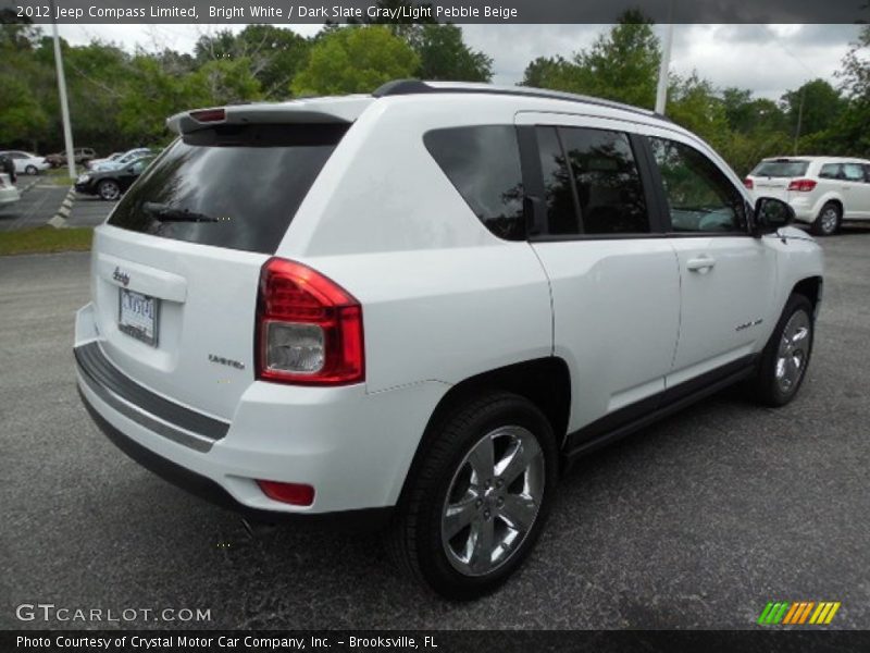 Bright White / Dark Slate Gray/Light Pebble Beige 2012 Jeep Compass Limited