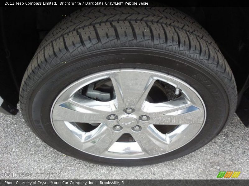 Bright White / Dark Slate Gray/Light Pebble Beige 2012 Jeep Compass Limited