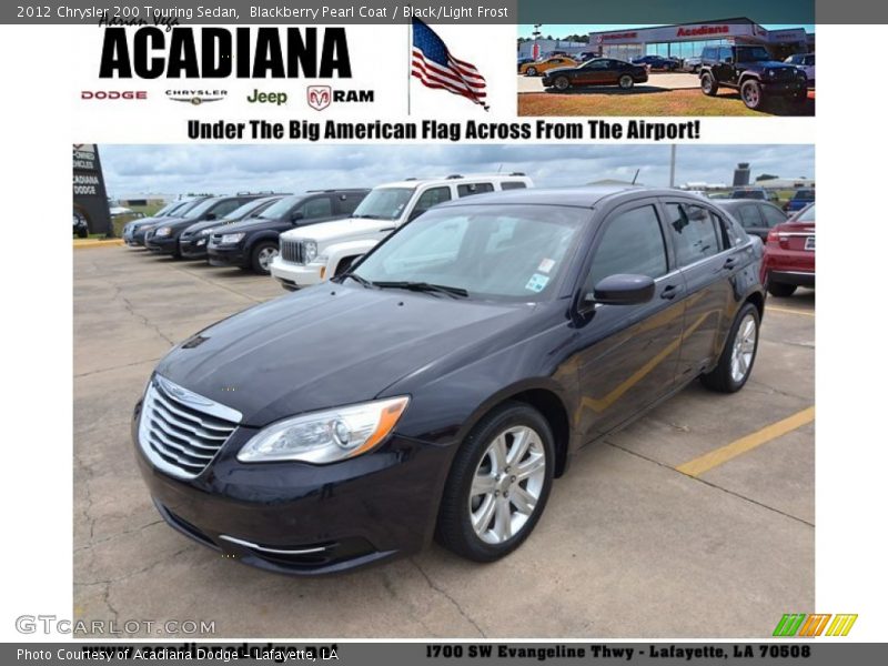 Blackberry Pearl Coat / Black/Light Frost 2012 Chrysler 200 Touring Sedan