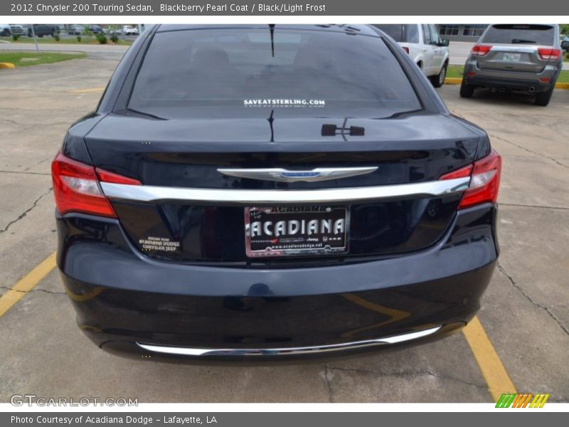 Blackberry Pearl Coat / Black/Light Frost 2012 Chrysler 200 Touring Sedan