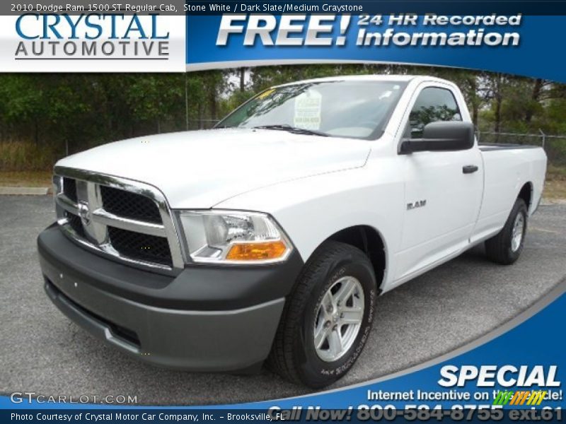 Stone White / Dark Slate/Medium Graystone 2010 Dodge Ram 1500 ST Regular Cab