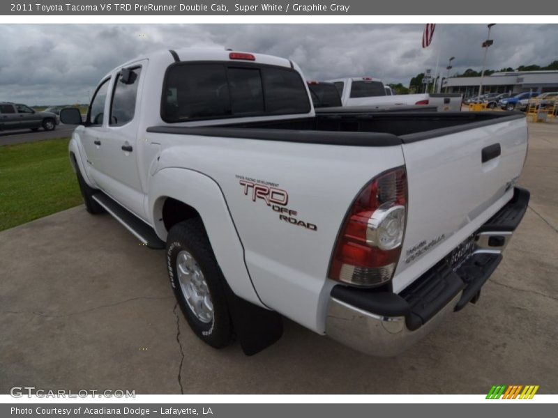 Super White / Graphite Gray 2011 Toyota Tacoma V6 TRD PreRunner Double Cab