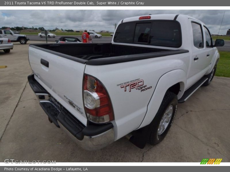 Super White / Graphite Gray 2011 Toyota Tacoma V6 TRD PreRunner Double Cab
