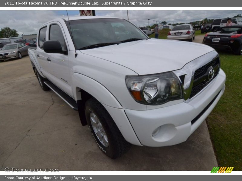 Super White / Graphite Gray 2011 Toyota Tacoma V6 TRD PreRunner Double Cab