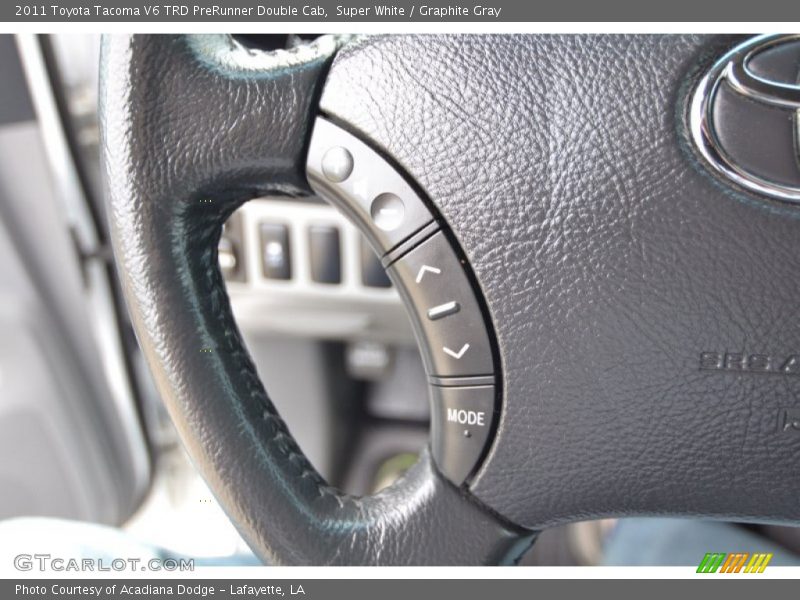Super White / Graphite Gray 2011 Toyota Tacoma V6 TRD PreRunner Double Cab