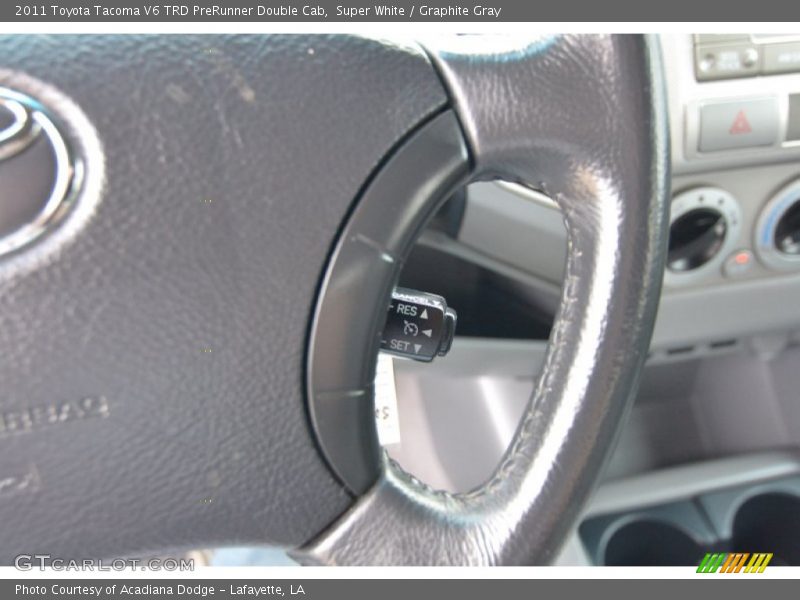 Super White / Graphite Gray 2011 Toyota Tacoma V6 TRD PreRunner Double Cab