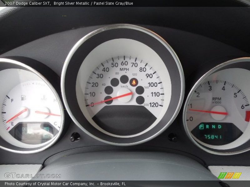 Bright Silver Metallic / Pastel Slate Gray/Blue 2007 Dodge Caliber SXT