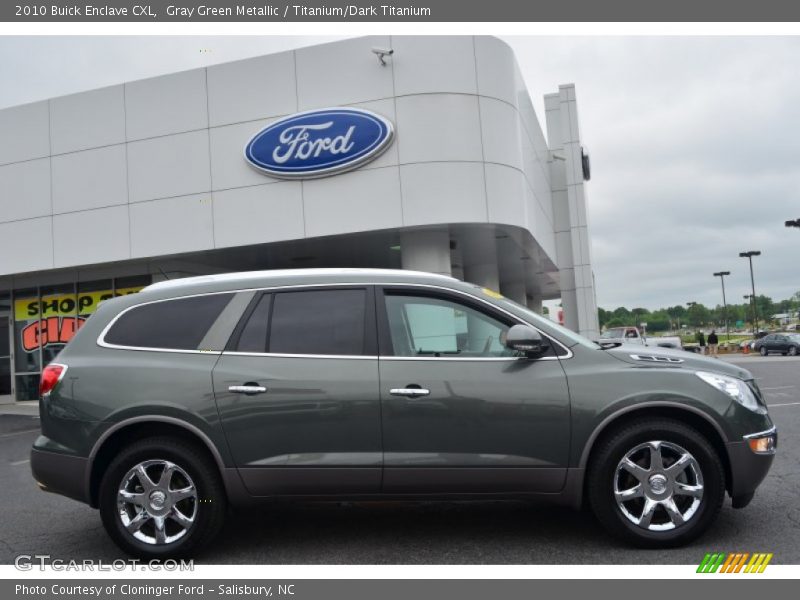 Gray Green Metallic / Titanium/Dark Titanium 2010 Buick Enclave CXL