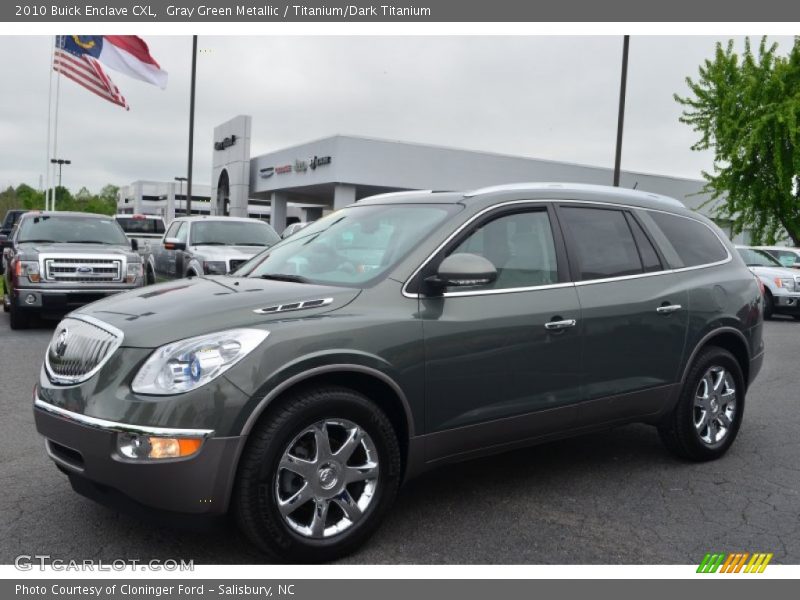 Gray Green Metallic / Titanium/Dark Titanium 2010 Buick Enclave CXL