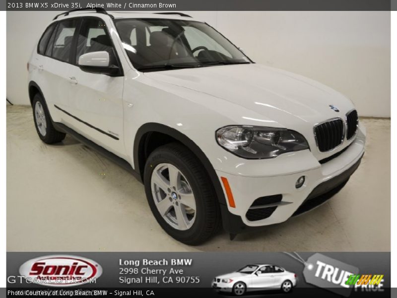 Alpine White / Cinnamon Brown 2013 BMW X5 xDrive 35i