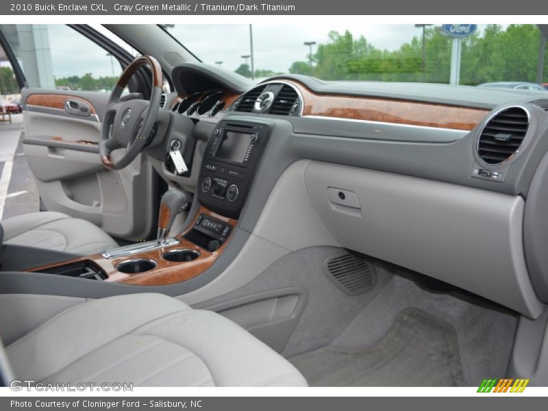 Gray Green Metallic / Titanium/Dark Titanium 2010 Buick Enclave CXL