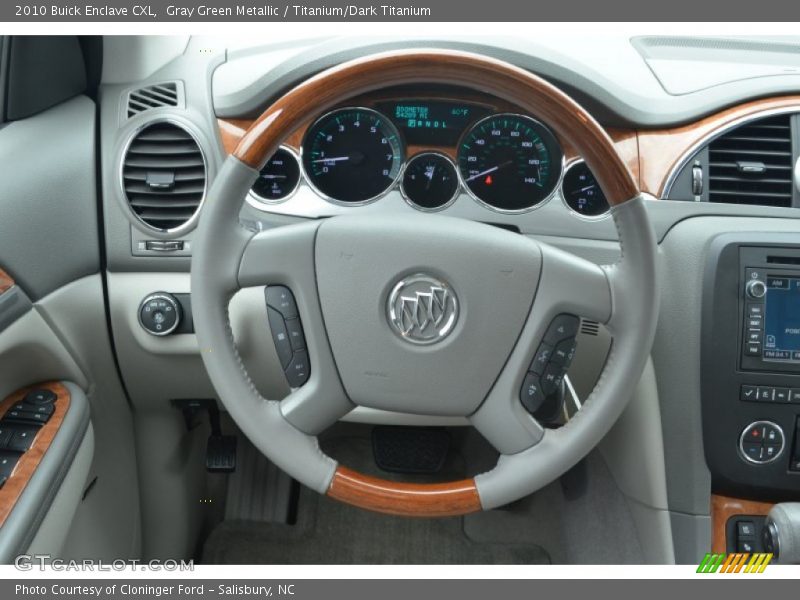 Gray Green Metallic / Titanium/Dark Titanium 2010 Buick Enclave CXL