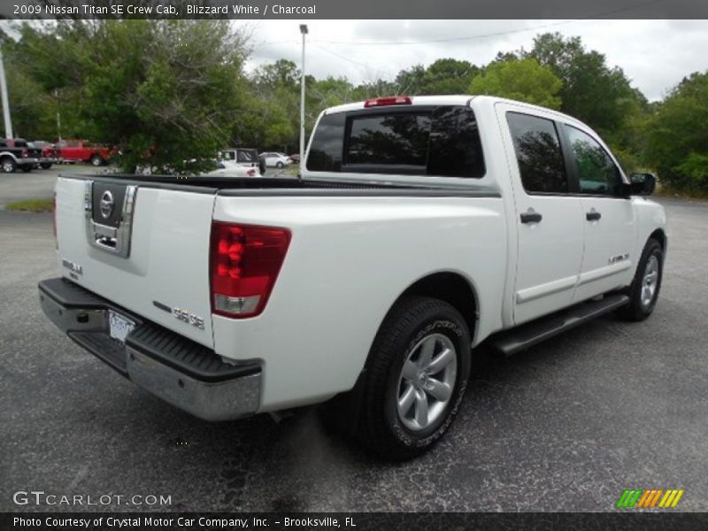 Blizzard White / Charcoal 2009 Nissan Titan SE Crew Cab