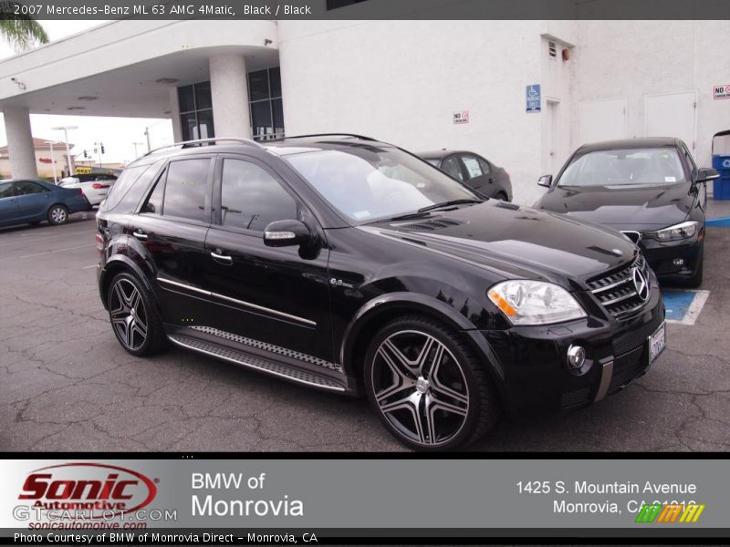 Black / Black 2007 Mercedes-Benz ML 63 AMG 4Matic
