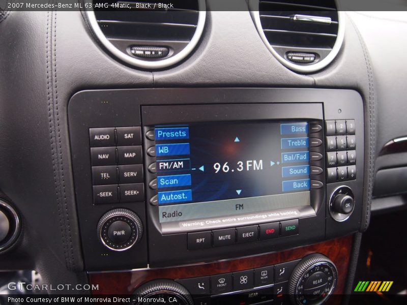 Controls of 2007 ML 63 AMG 4Matic