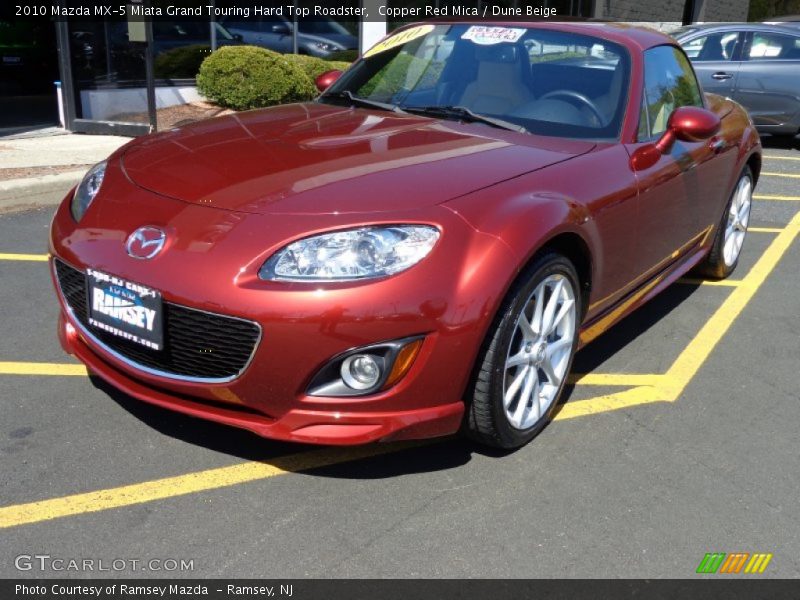 Copper Red Mica / Dune Beige 2010 Mazda MX-5 Miata Grand Touring Hard Top Roadster