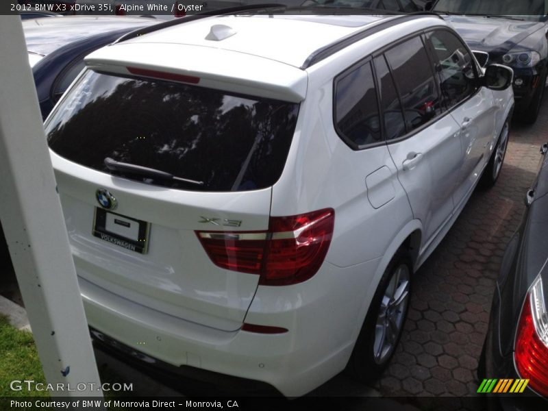 Alpine White / Oyster 2012 BMW X3 xDrive 35i