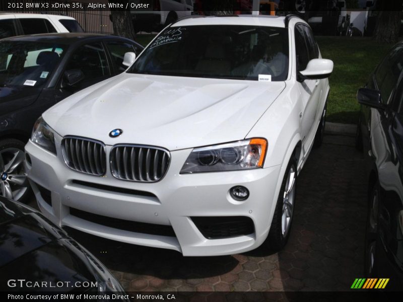 Alpine White / Oyster 2012 BMW X3 xDrive 35i