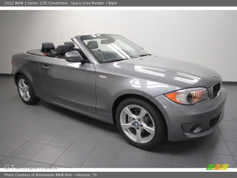 Space Grey Metallic / Black 2012 BMW 1 Series 128i Convertible