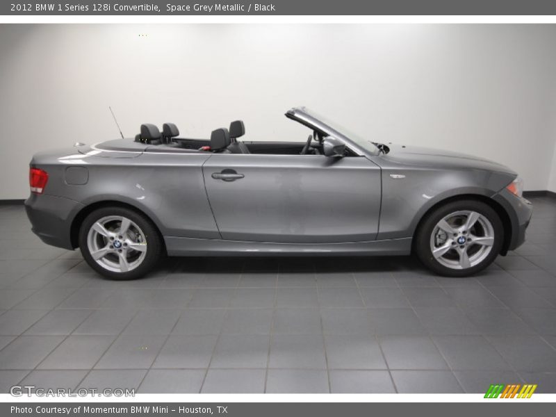 Space Grey Metallic / Black 2012 BMW 1 Series 128i Convertible