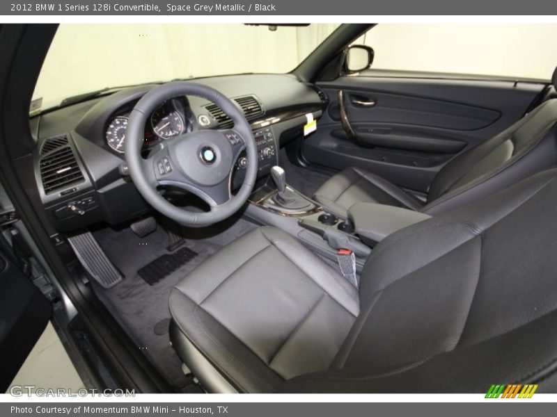 Space Grey Metallic / Black 2012 BMW 1 Series 128i Convertible