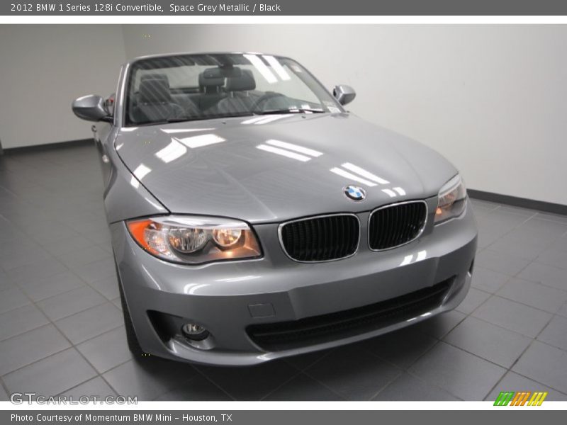 Space Grey Metallic / Black 2012 BMW 1 Series 128i Convertible