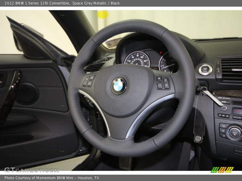 Space Grey Metallic / Black 2012 BMW 1 Series 128i Convertible