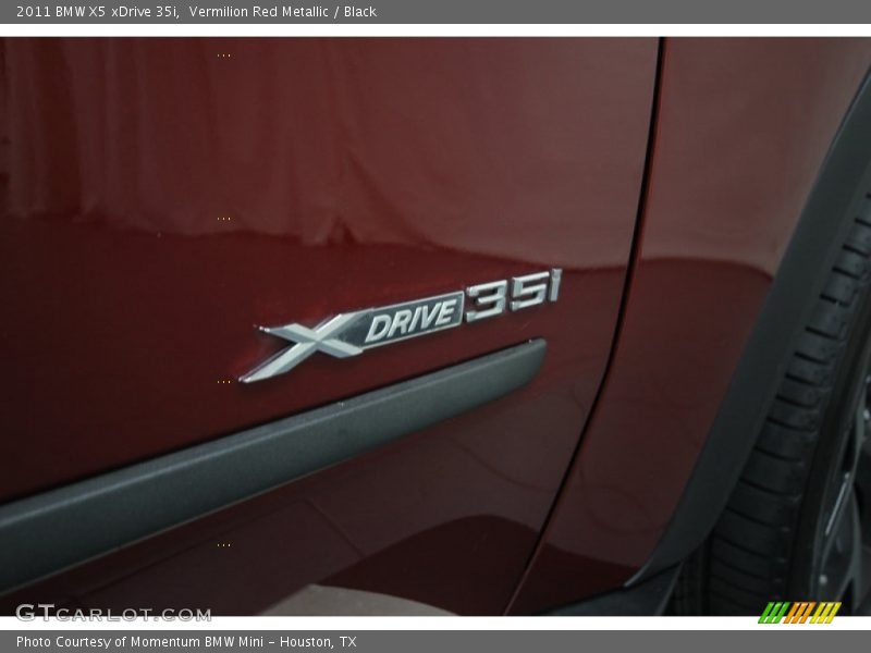 Vermilion Red Metallic / Black 2011 BMW X5 xDrive 35i