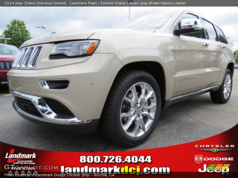 Cashmere Pearl / Summit Grand Canyon Jeep Brown Natura Leather 2014 Jeep Grand Cherokee Summit