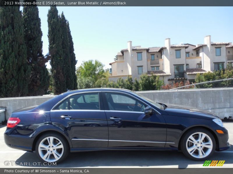 Lunar Blue Metallic / Almond/Black 2013 Mercedes-Benz E 350 Sedan