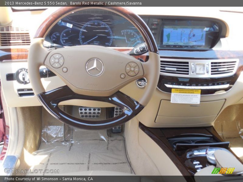Barolo Red Metallic / Cashmere/Savanna 2013 Mercedes-Benz S 550 Sedan