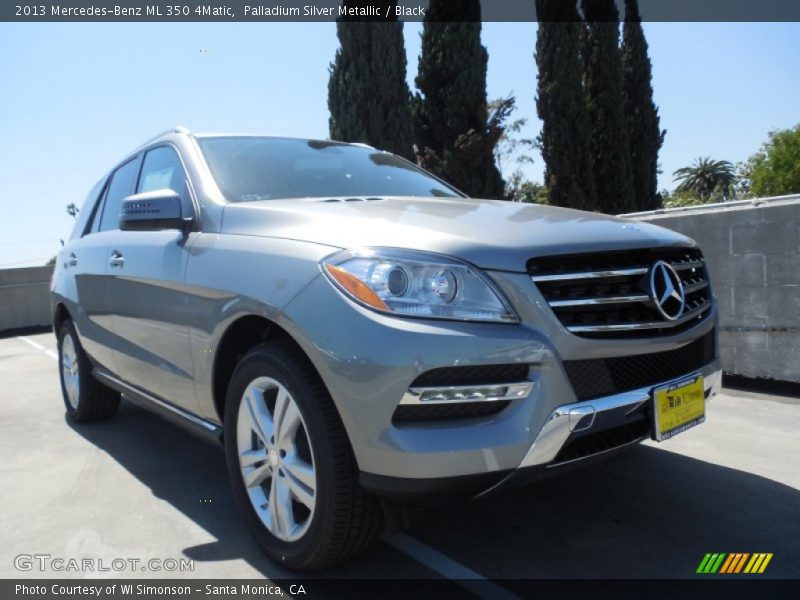 Palladium Silver Metallic / Black 2013 Mercedes-Benz ML 350 4Matic