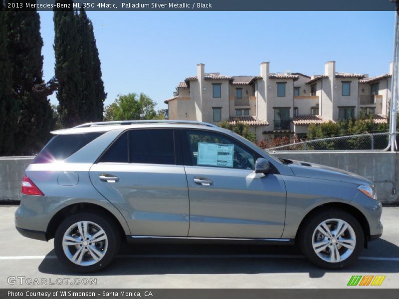 Palladium Silver Metallic / Black 2013 Mercedes-Benz ML 350 4Matic