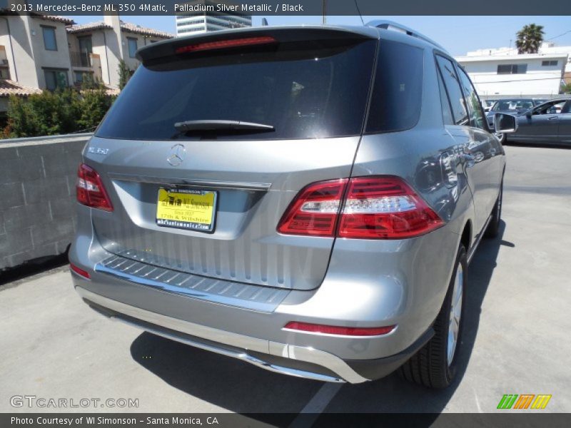Palladium Silver Metallic / Black 2013 Mercedes-Benz ML 350 4Matic