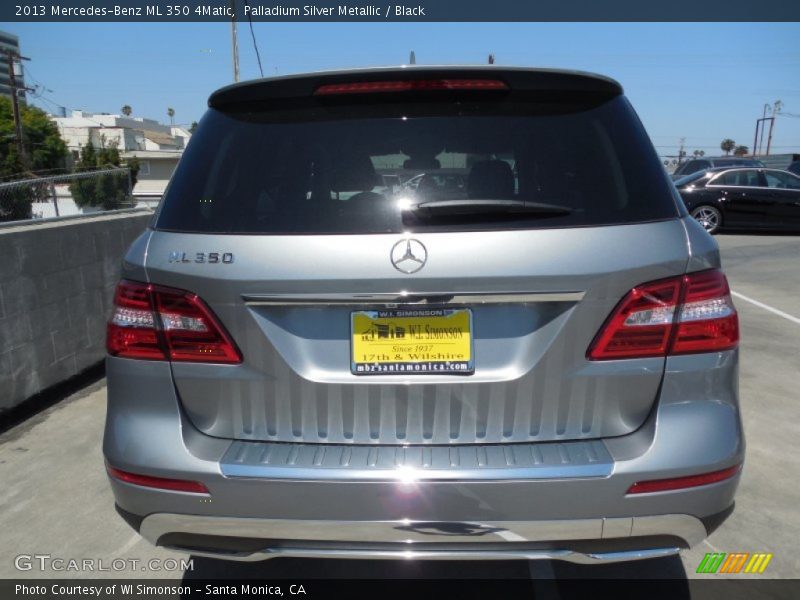Palladium Silver Metallic / Black 2013 Mercedes-Benz ML 350 4Matic