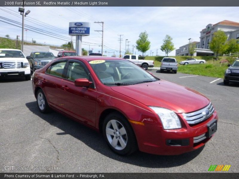 Redfire Metallic / Medium Light Stone 2008 Ford Fusion SE