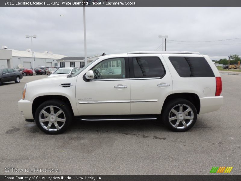 White Diamond Tricoat / Cashmere/Cocoa 2011 Cadillac Escalade Luxury