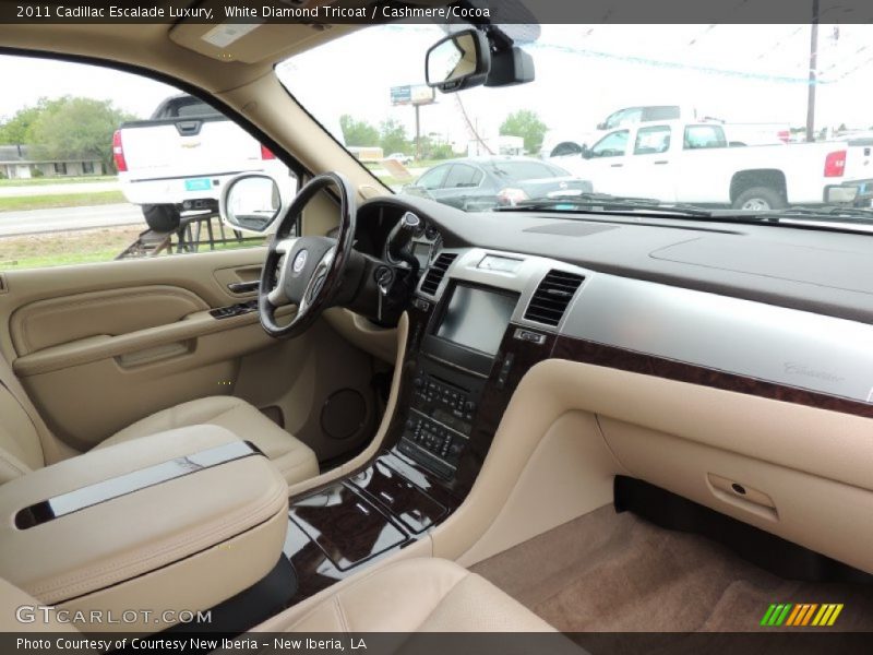 White Diamond Tricoat / Cashmere/Cocoa 2011 Cadillac Escalade Luxury