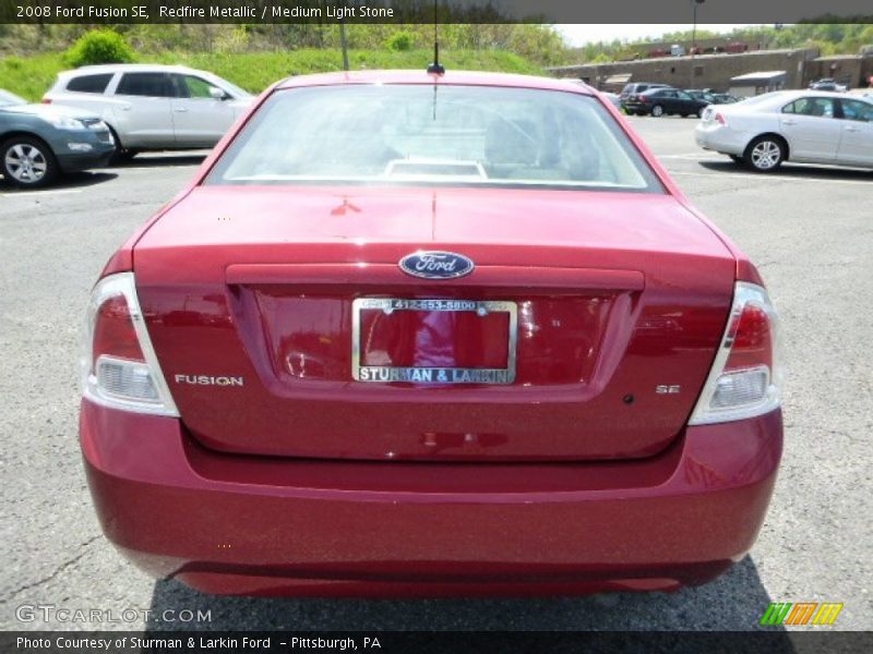 Redfire Metallic / Medium Light Stone 2008 Ford Fusion SE