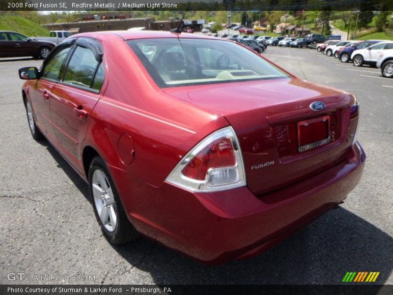 Redfire Metallic / Medium Light Stone 2008 Ford Fusion SE