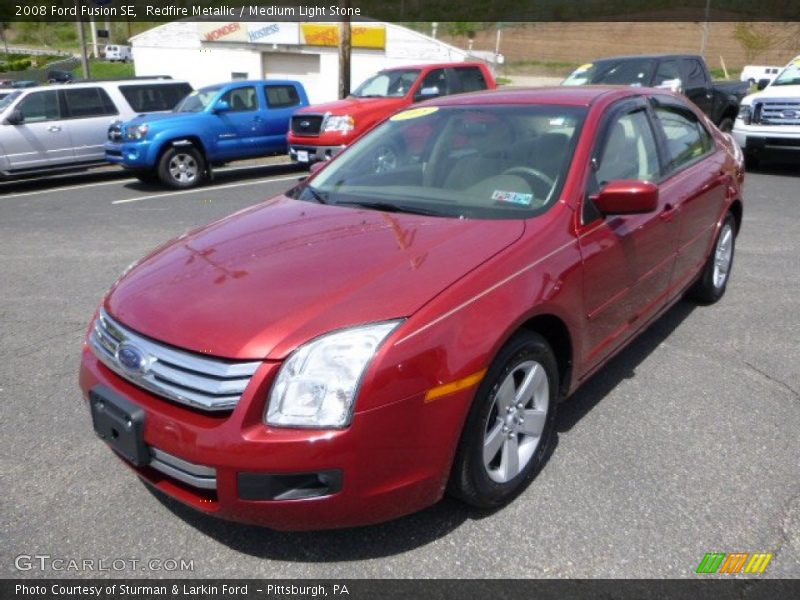 Redfire Metallic / Medium Light Stone 2008 Ford Fusion SE