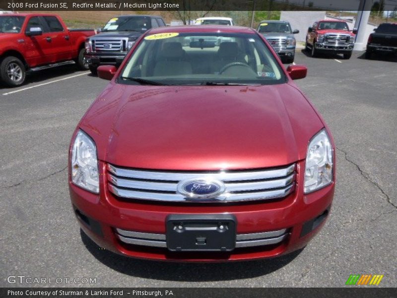 Redfire Metallic / Medium Light Stone 2008 Ford Fusion SE