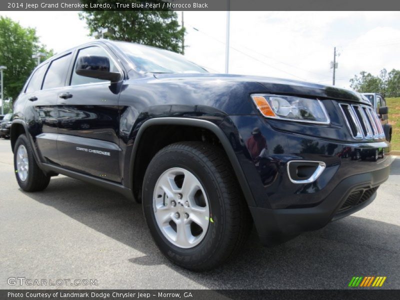 True Blue Pearl / Morocco Black 2014 Jeep Grand Cherokee Laredo