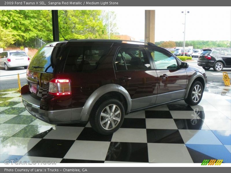 Sangria Red Metallic / Medium Light Stone 2009 Ford Taurus X SEL