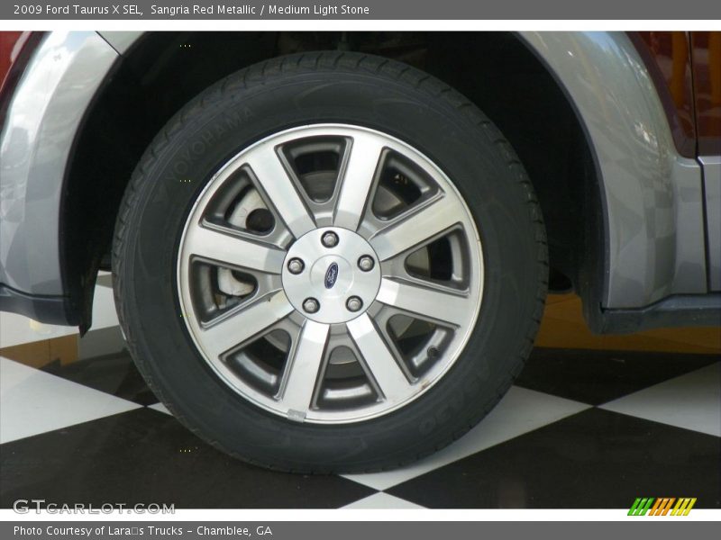 Sangria Red Metallic / Medium Light Stone 2009 Ford Taurus X SEL